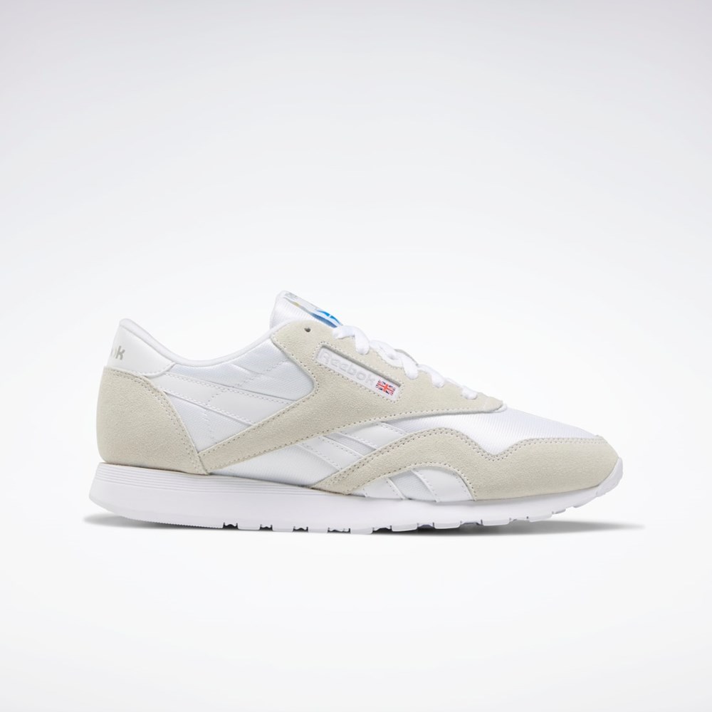 Reebok Classic Nylon Shoes Białe Białe Głęboka Szare | BORV-39874