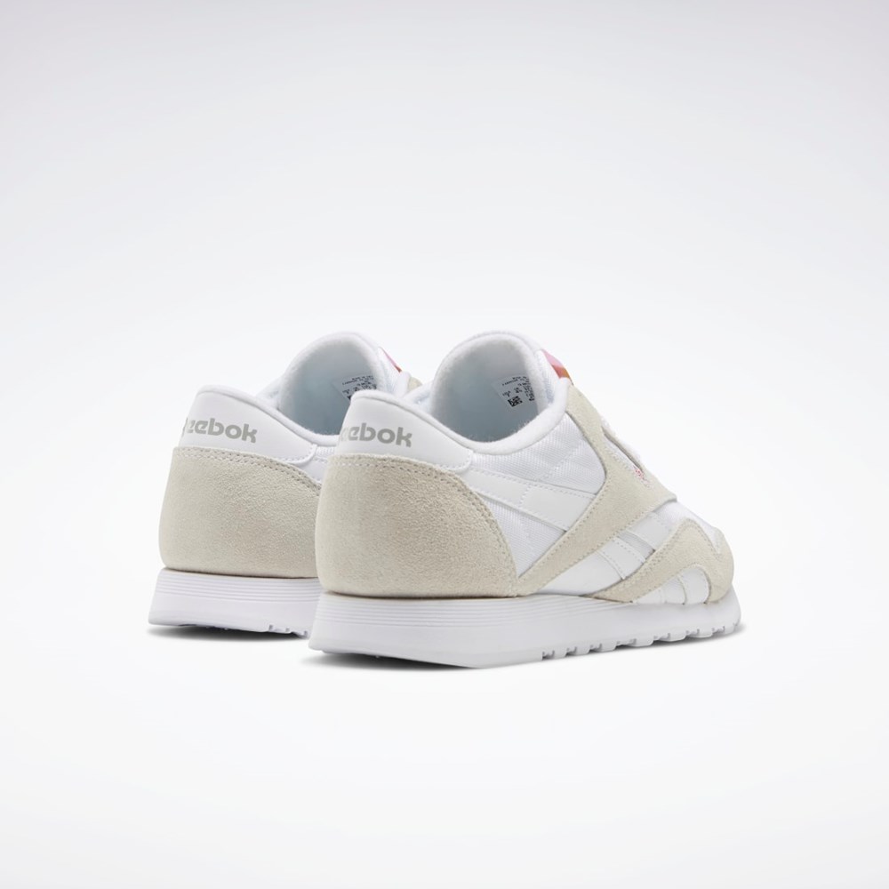 Reebok Classic Nylon Shoes Białe Białe Głęboka Szare | JDSA-35871