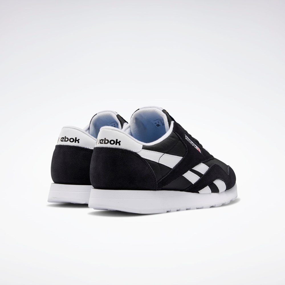 Reebok Classic Nylon Shoes Czarne Czarne Białe | GXEP-59487