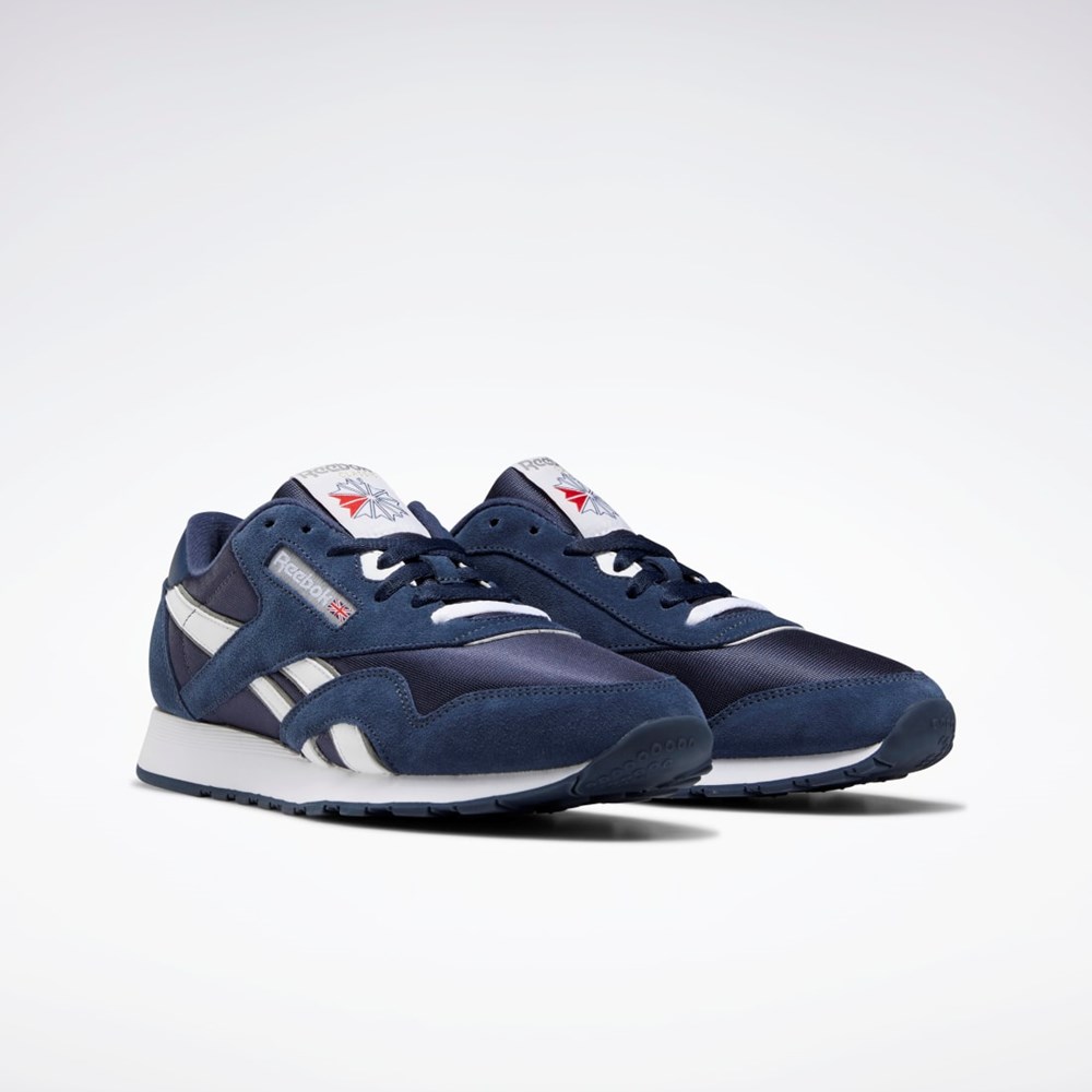 Reebok Classic Nylon Shoes Granatowe Granatowe Platyna | HRCS-65827