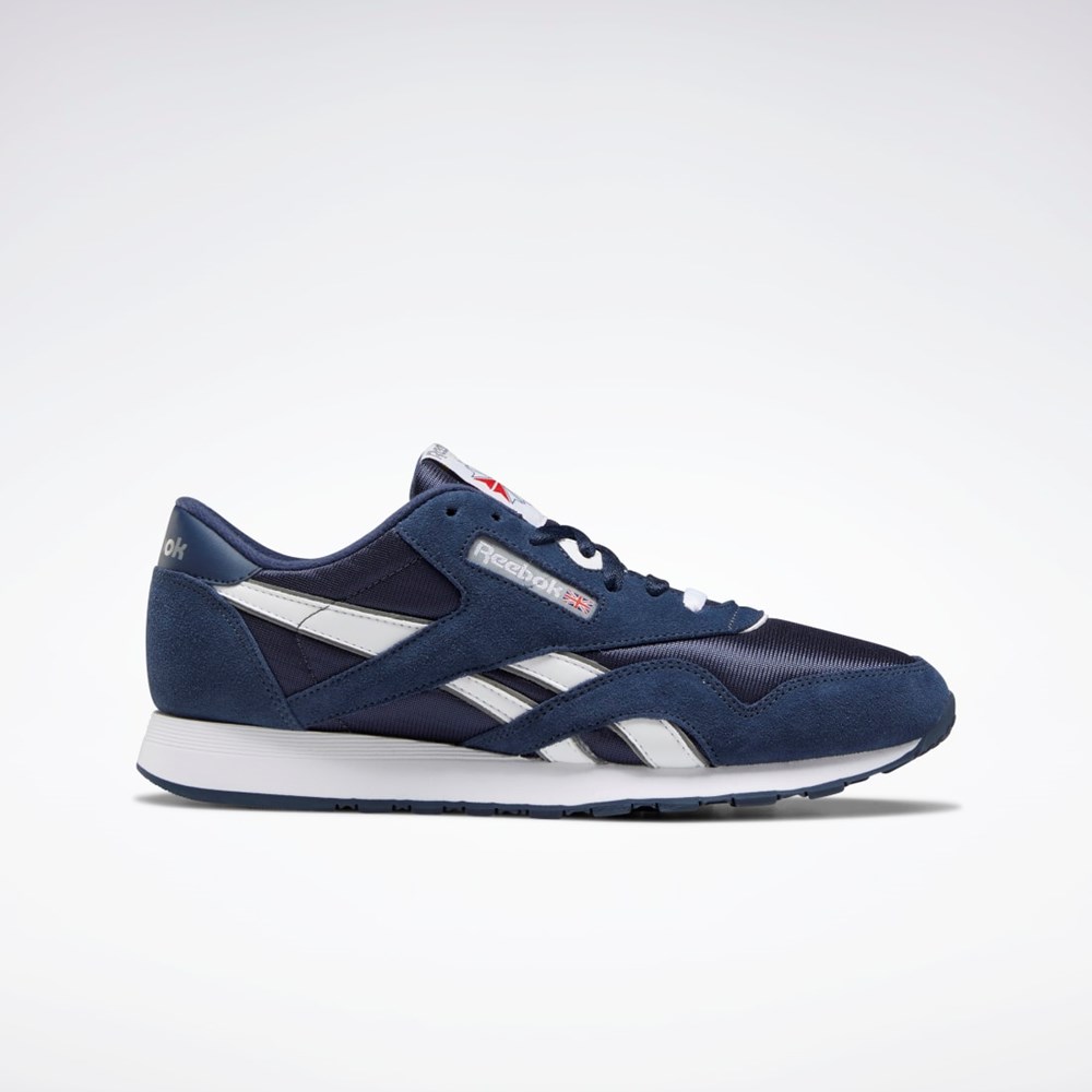 Reebok Classic Nylon Shoes Granatowe Granatowe Platyna | HRCS-65827