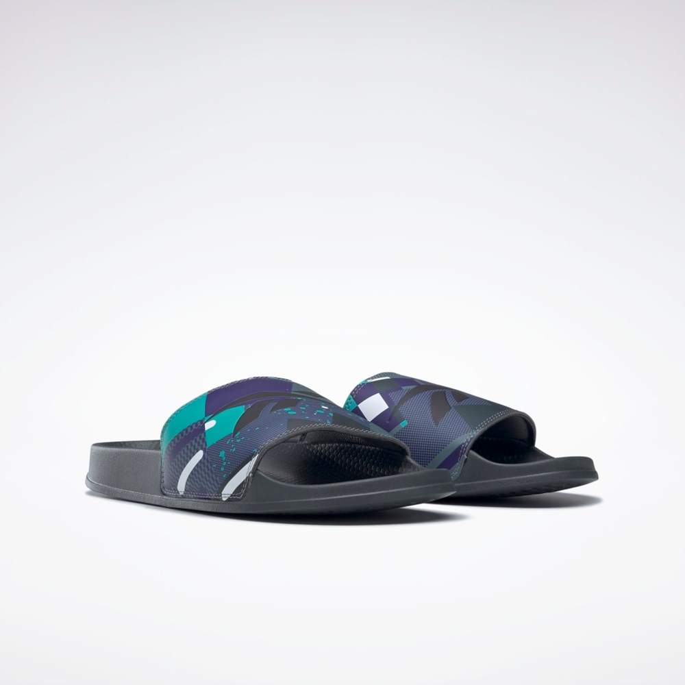 Reebok Classic Slides Czarne Szare Szare | XDIB-82751