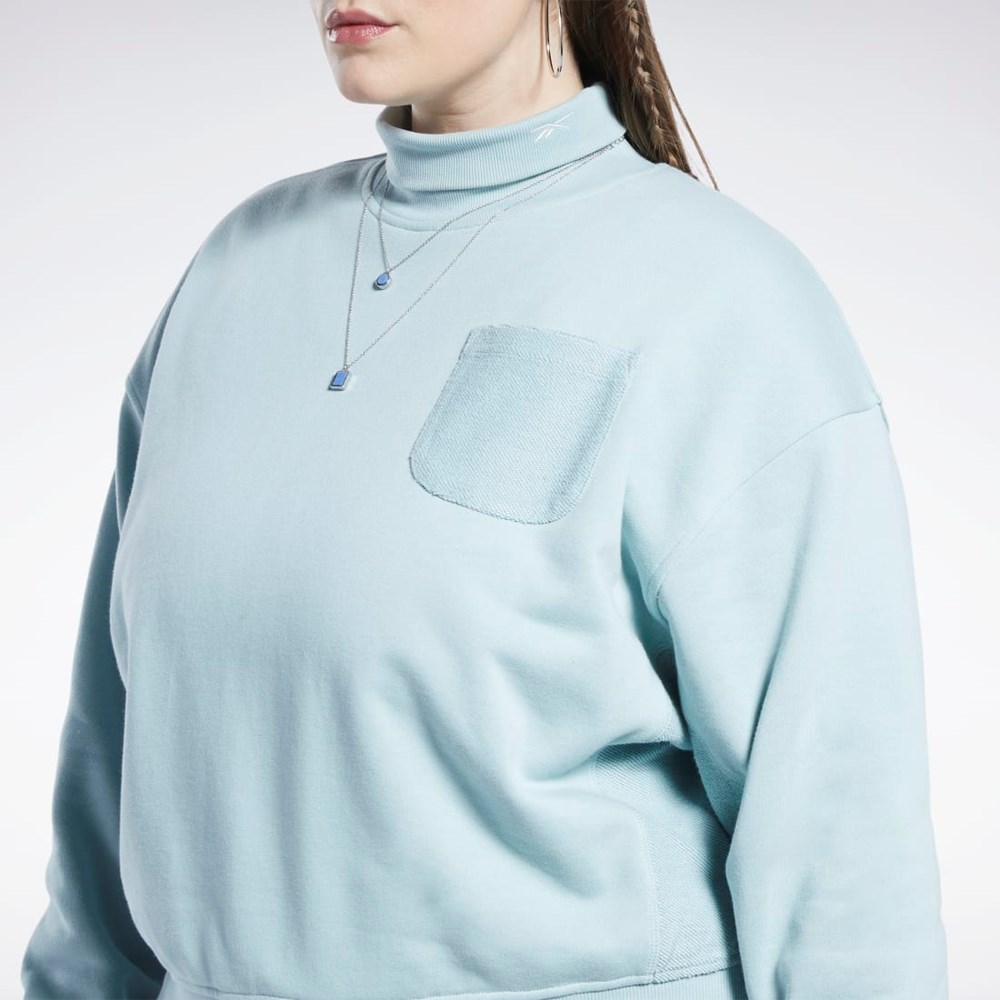 Reebok Classics Bawełniane French Terry Sweatshirt (Plus Size) Szare | QSKE-45907