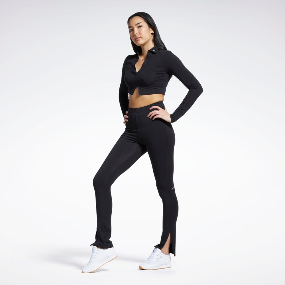 Reebok Classics Bawełniane Leggings Czarne | GILQ-06297