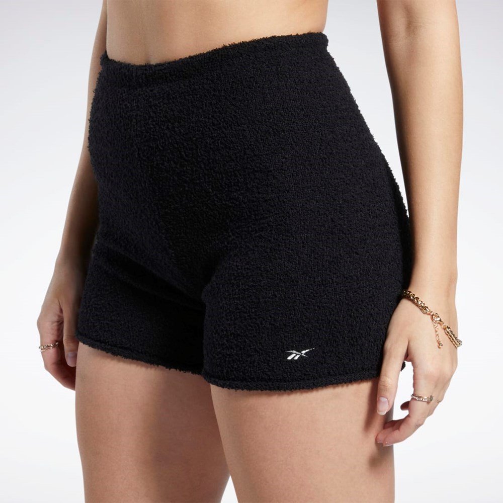 Reebok Classics Cozy Legging Shorts Czarne | EUJK-64123