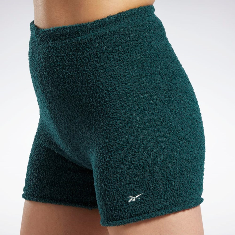 Reebok Classics Cozy Legging Shorts Zielone | OQIS-08527