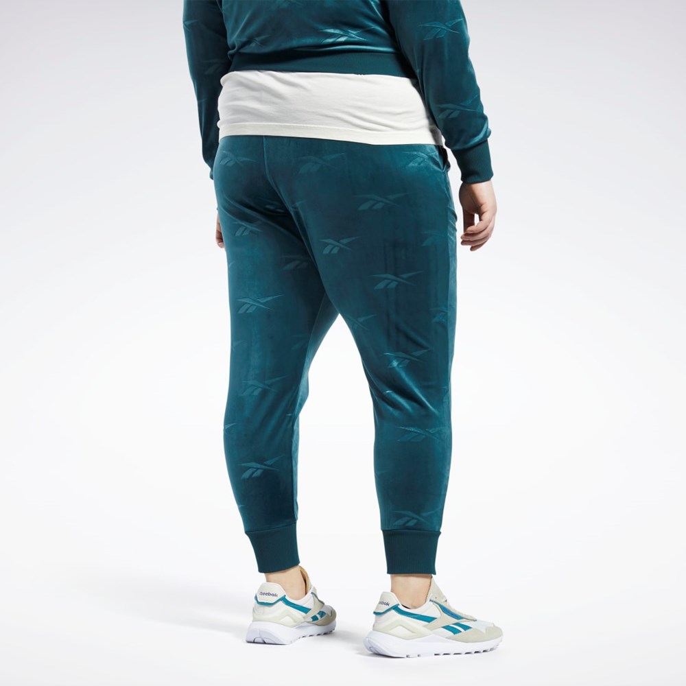 Reebok Classics Energy Q4 Velour Pants (Plus Size) Zielone | LIJG-14259