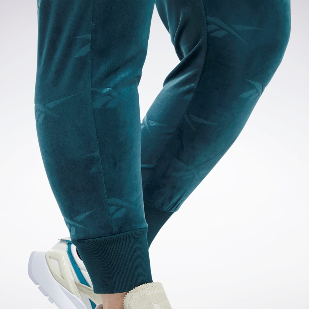 Reebok Classics Energy Q4 Velour Pants (Plus Size) Zielone | LIJG-14259