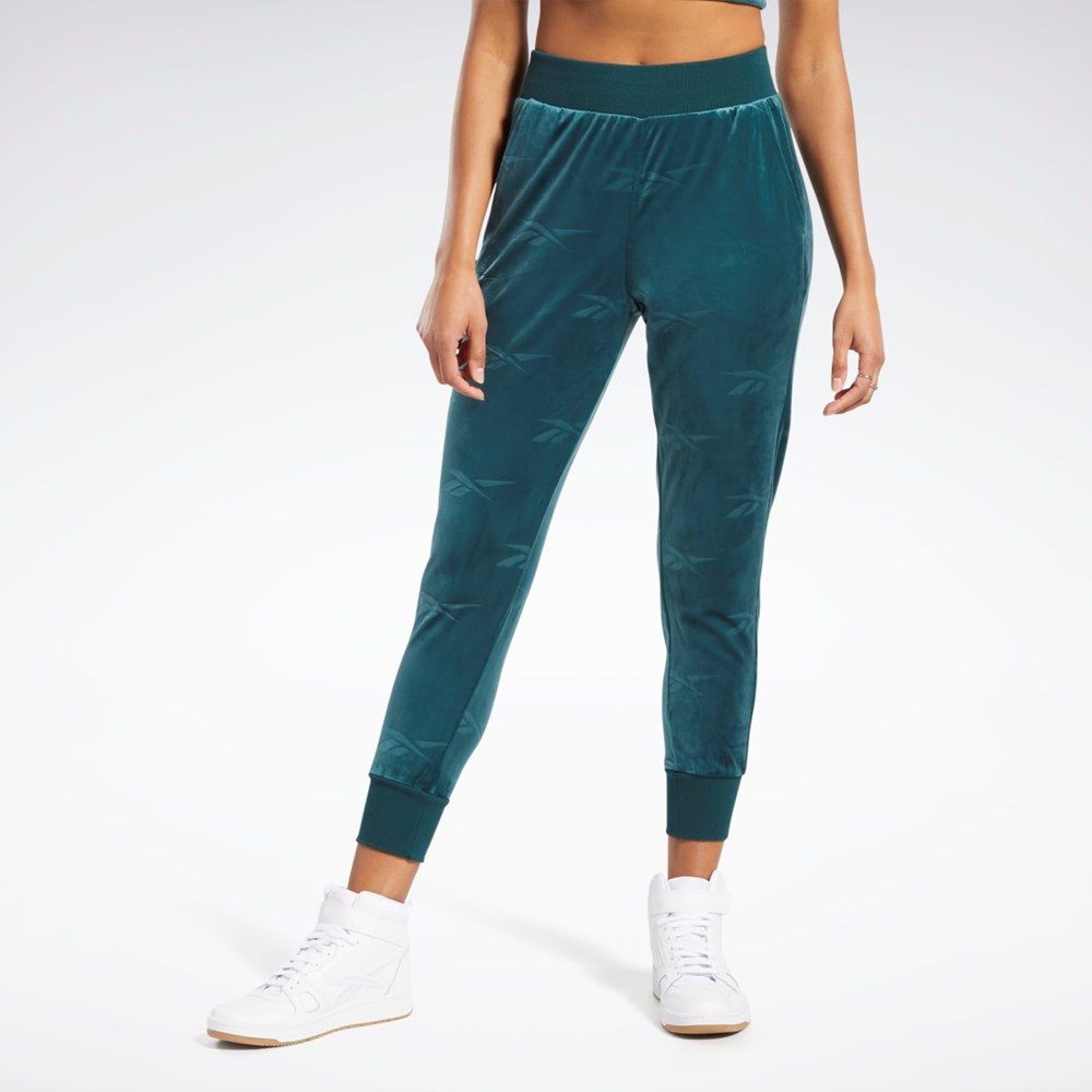 Reebok Classics Energy Q4 Velour Pants Zielone | YERT-50241