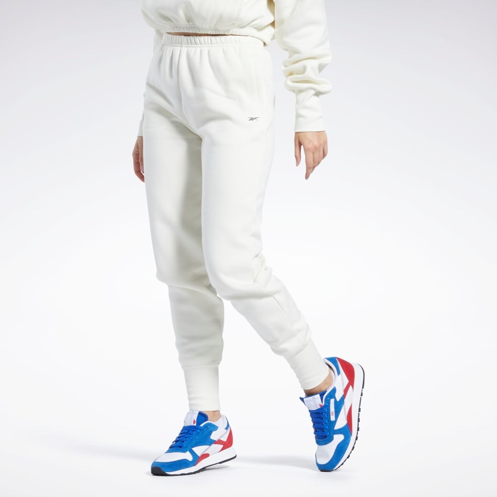 Reebok Classics Fleece Joggers Białe | MFWQ-40327