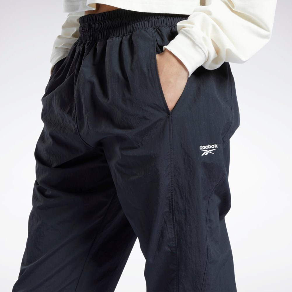 Reebok Classics Franchise Track Pants Czarne | QUWF-06924