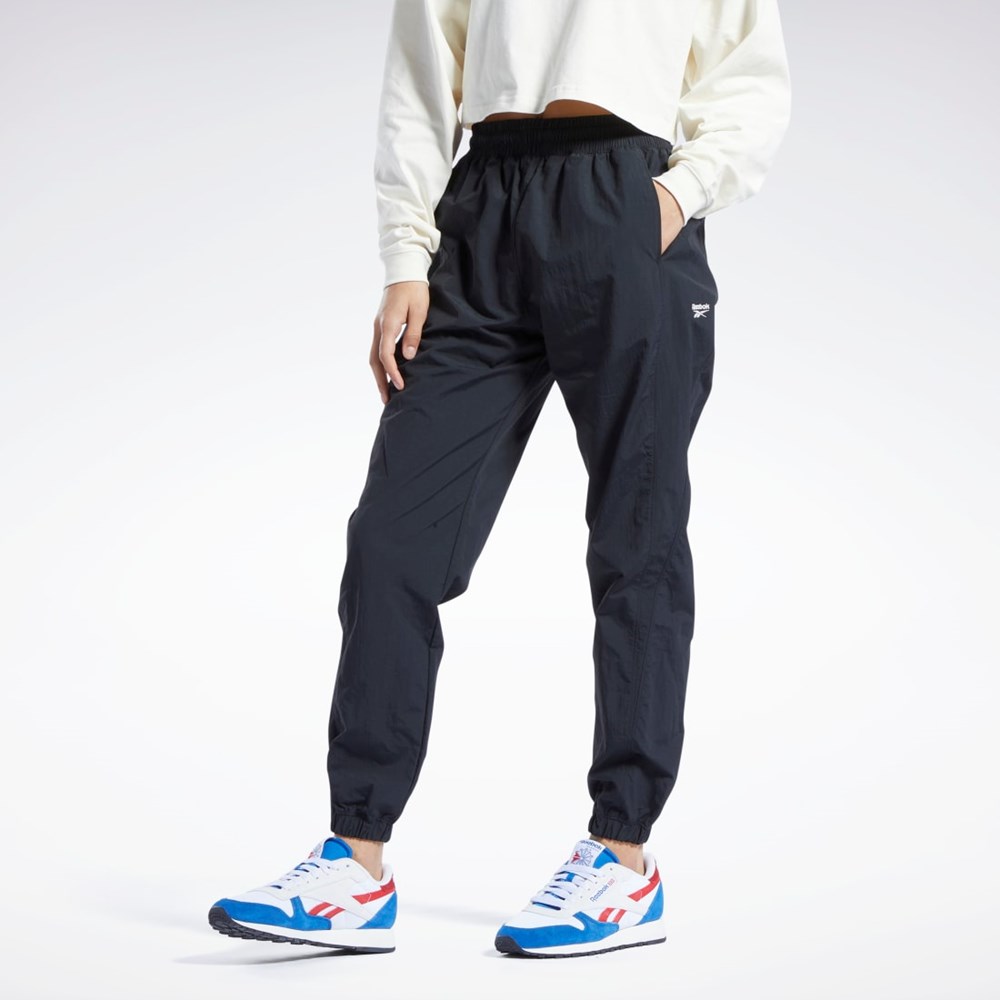 Reebok Classics Franchise Track Pants Czarne | QUWF-06924