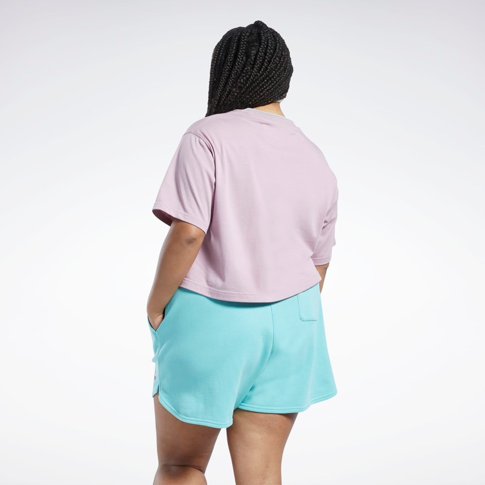 Reebok Classics Grafiką T-Shirt (Plus Size) Infused Lilac | CYTD-07546