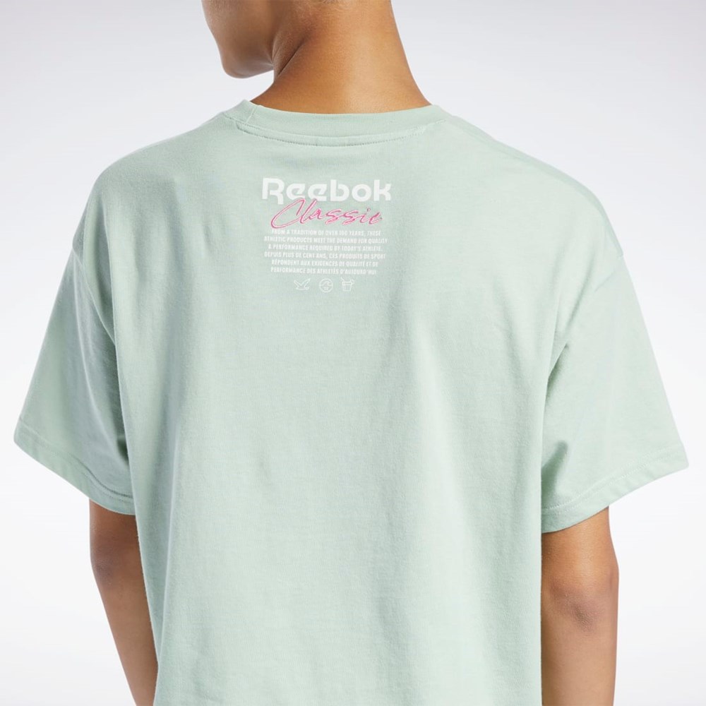 Reebok Classics Summer Grafiką T-Shirt Głęboka | DSZE-13270