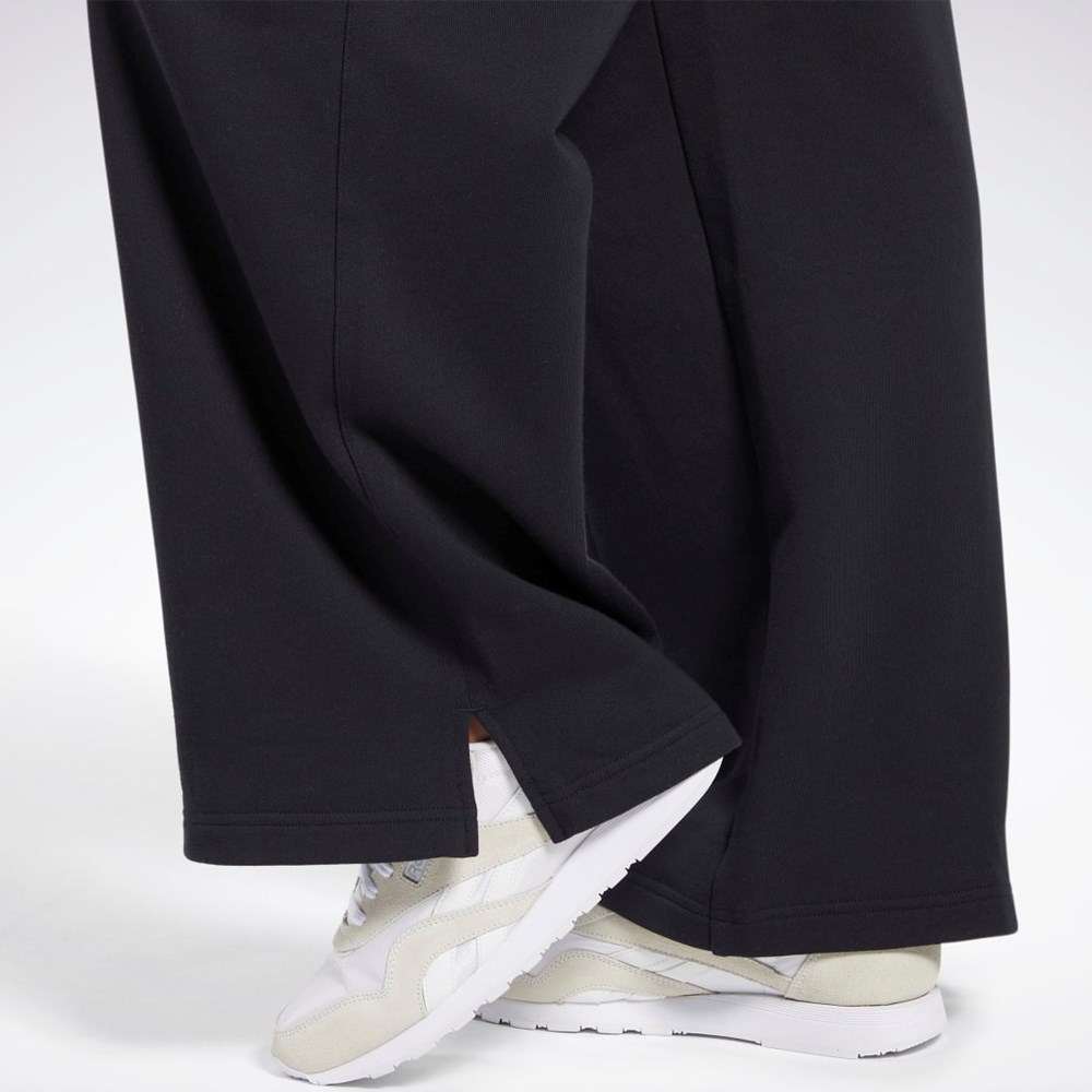 Reebok Classics Szerokie-Leg Pants Czarne | NUDG-01587