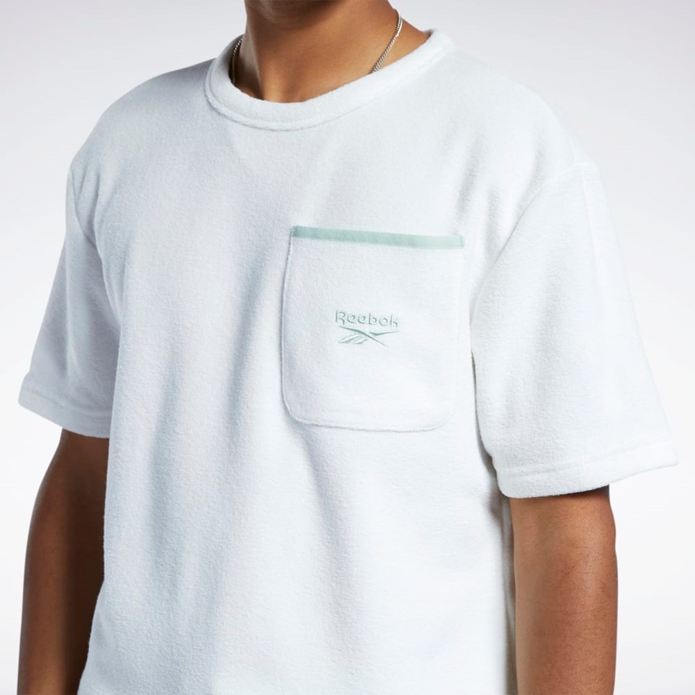 Reebok Classics Terry T-Shirt Chalk | EDUT-95130