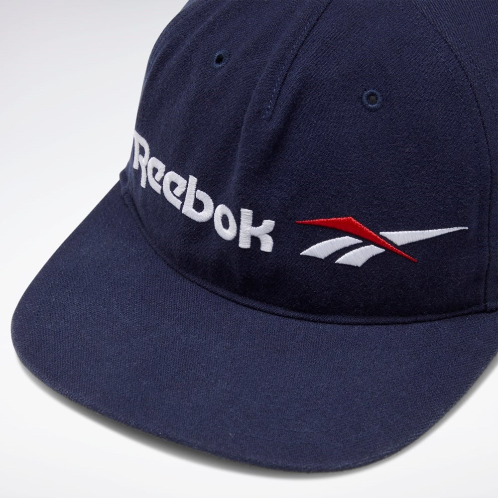 Reebok Classics Vector Płaskie Peak Hat Granatowe Granatowe | ETQL-50932