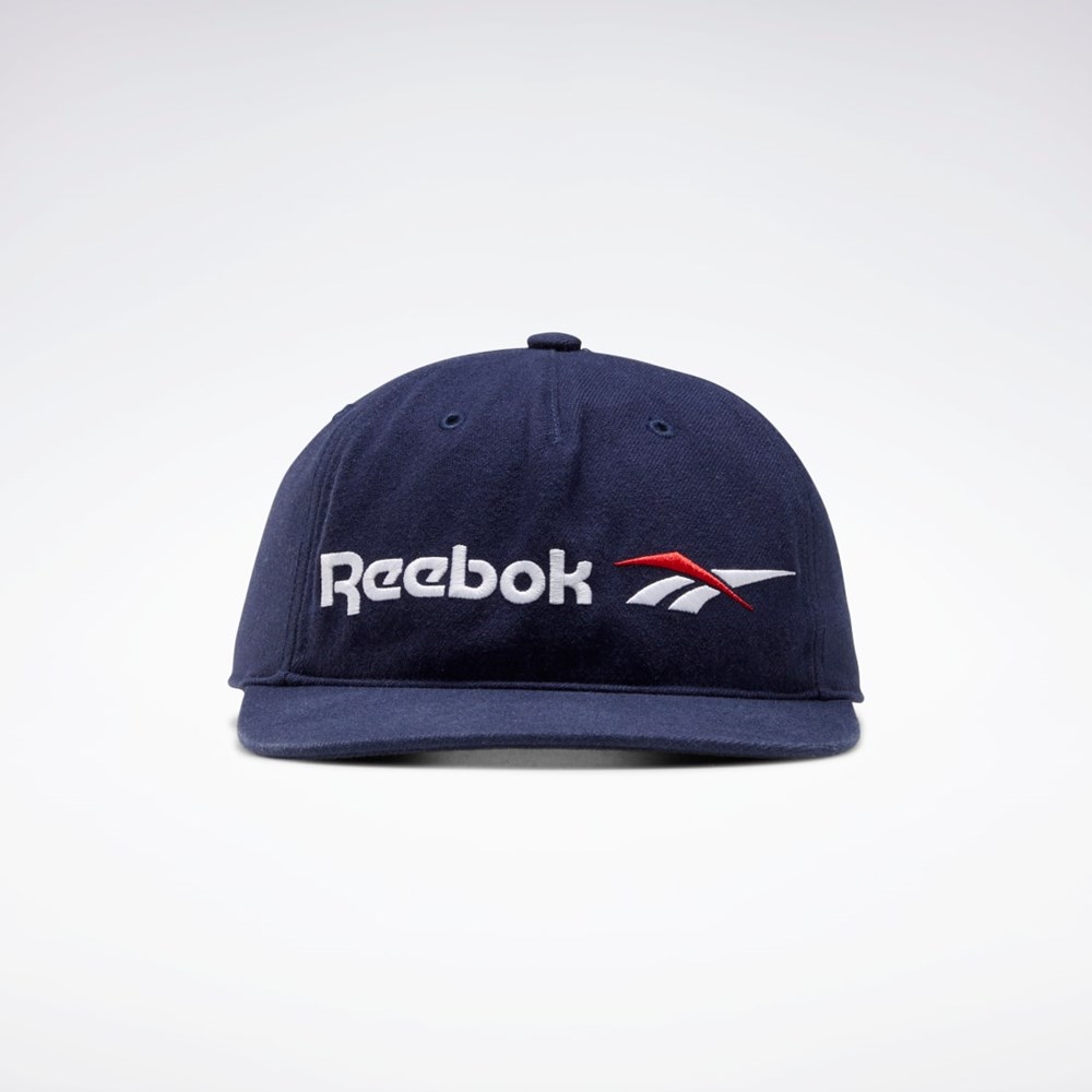 Reebok Classics Vector Płaskie Peak Hat Granatowe Granatowe | ETQL-50932