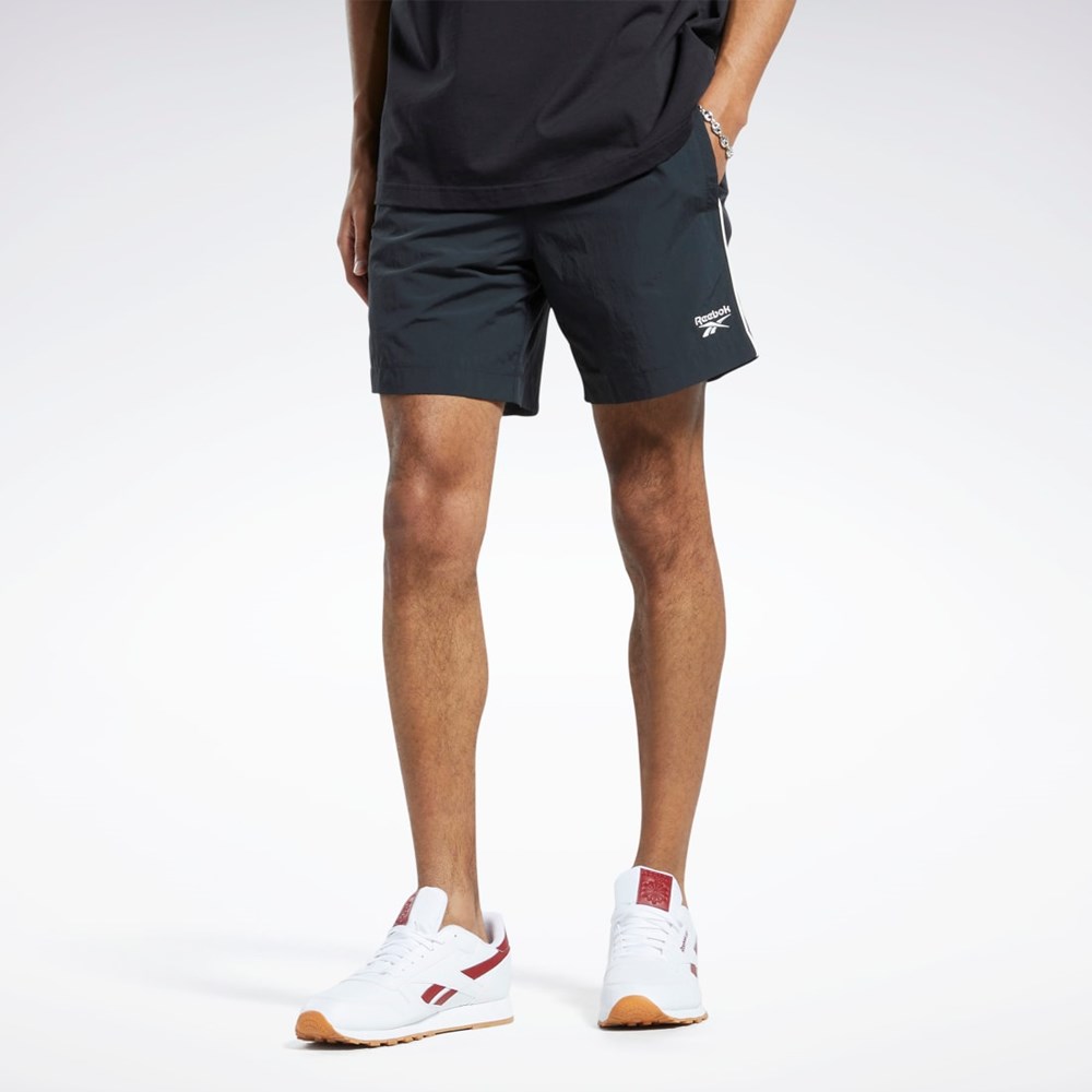 Reebok Classics Vector Shorts Czarne Czarne | MABN-98261