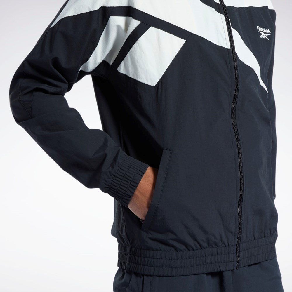 Reebok Classics Vector Track Jacket Czarne Czarne | AJOU-31790