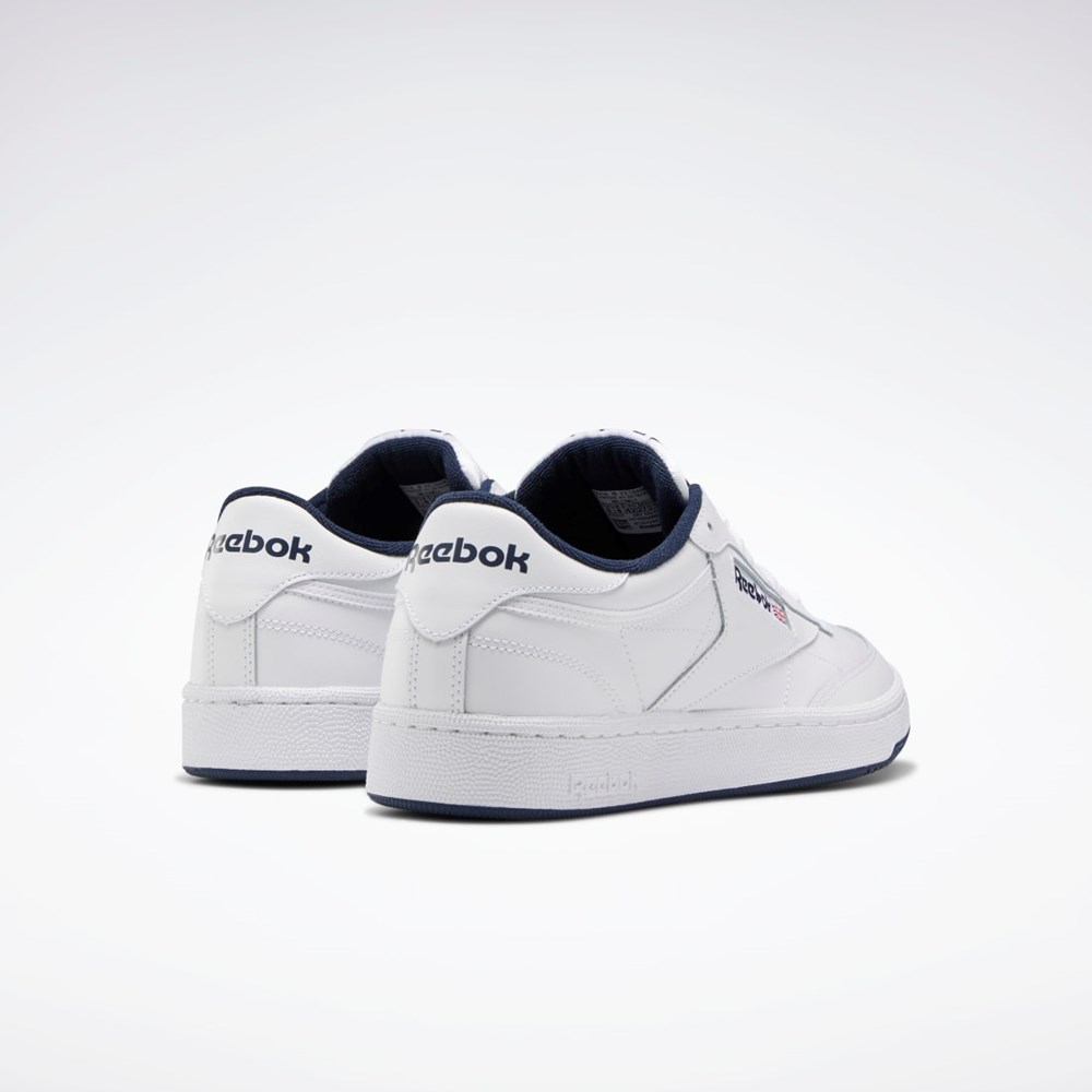 Reebok Club C 85 Shoes Białe Granatowe | KCMO-40581