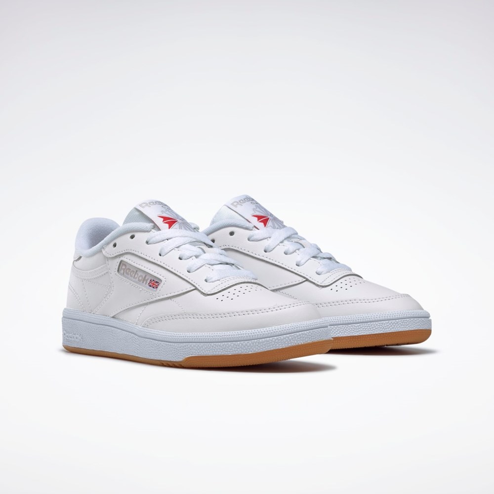 Reebok Club C 85 Shoes Białe Głęboka Szare | CLTU-53792