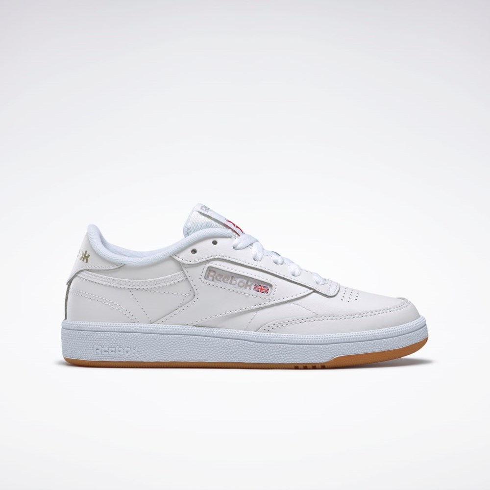 Reebok Club C 85 Shoes Białe Głęboka Szare | CLTU-53792