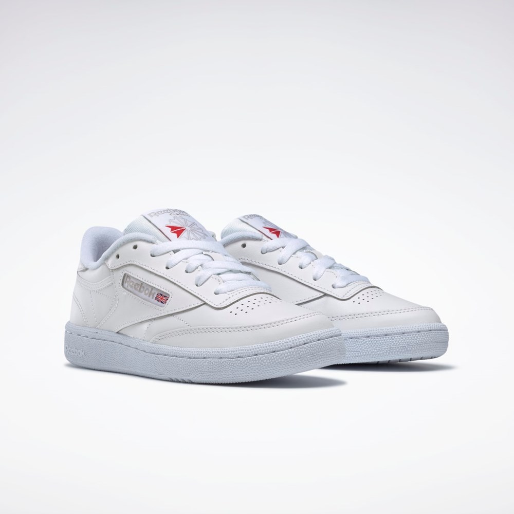 Reebok Club C 85 Shoes Białe Głęboka Szare | FUDX-38762