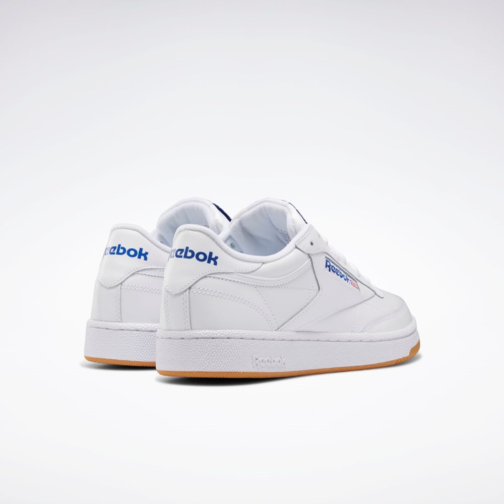 Reebok Club C 85 Shoes Białe Królewski Niebieski | NPOQ-57862