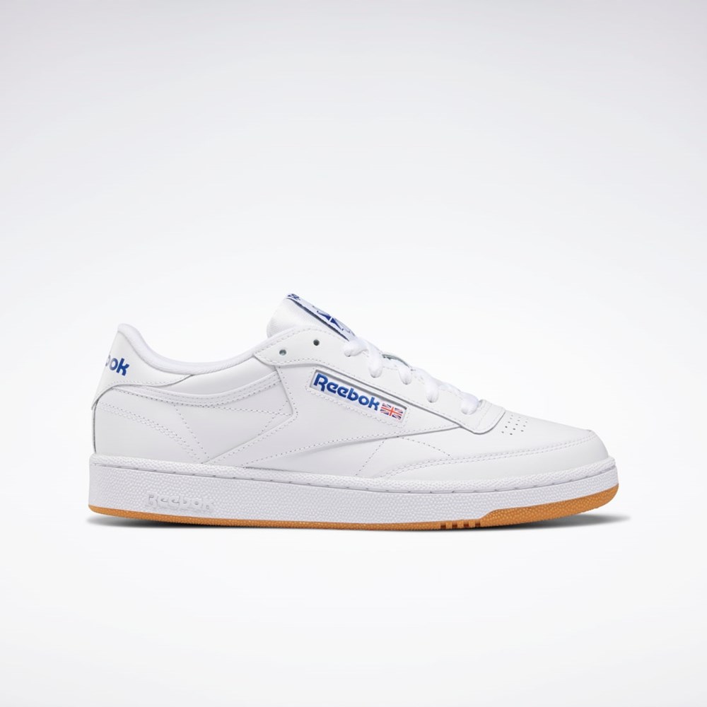 Reebok Club C 85 Shoes Białe Królewski Niebieski | NPOQ-57862