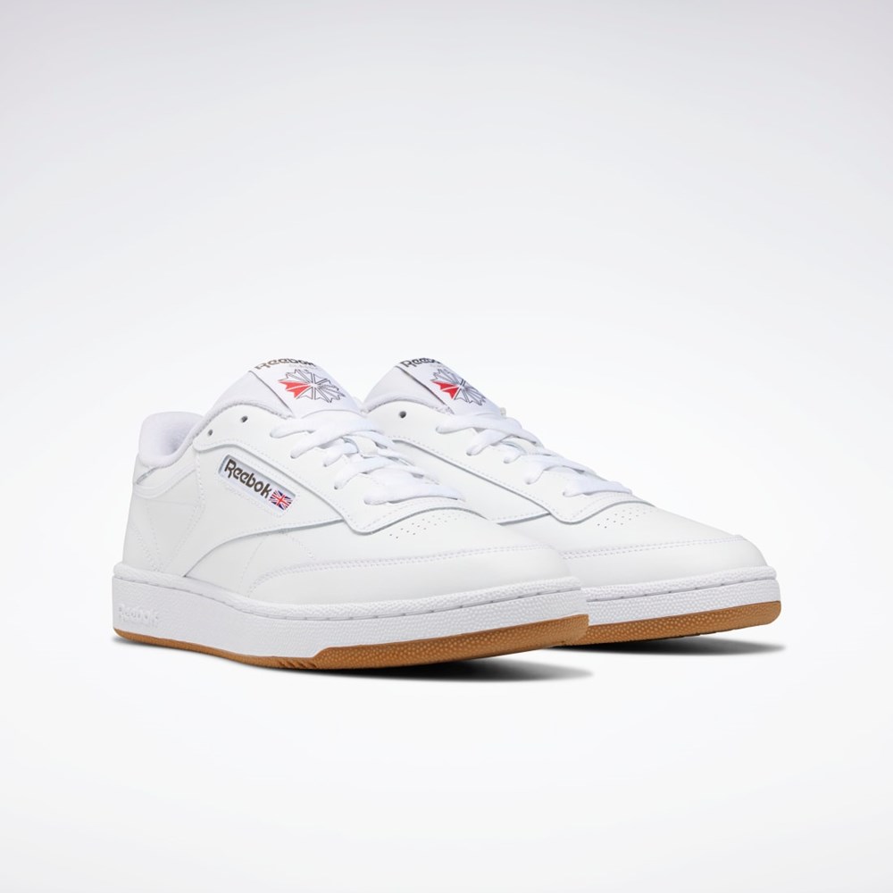 Reebok Club C 85 Shoes Białe Zielone | MAEP-67830