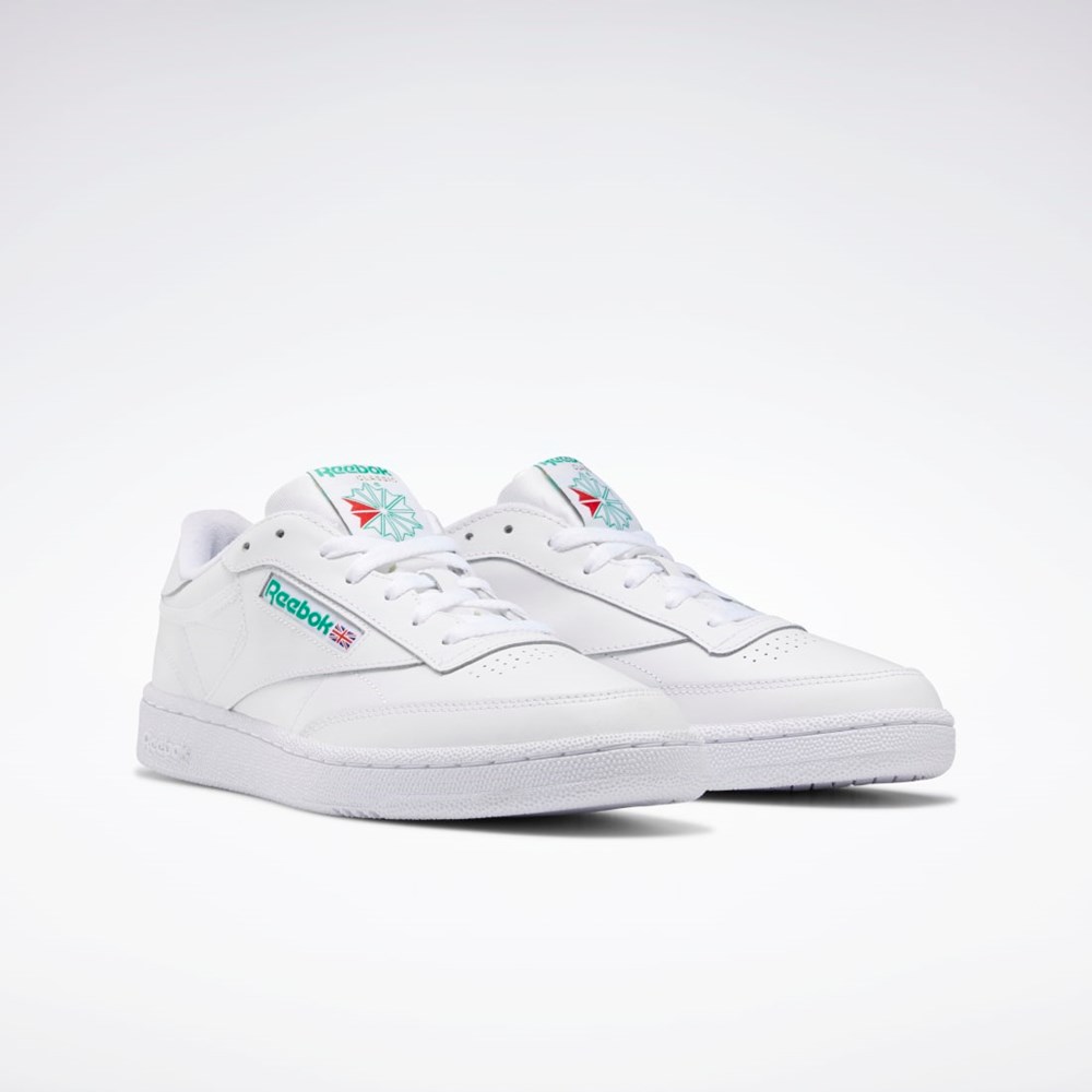 Reebok Club C 85 Shoes Białe Zielone | MOTP-48356