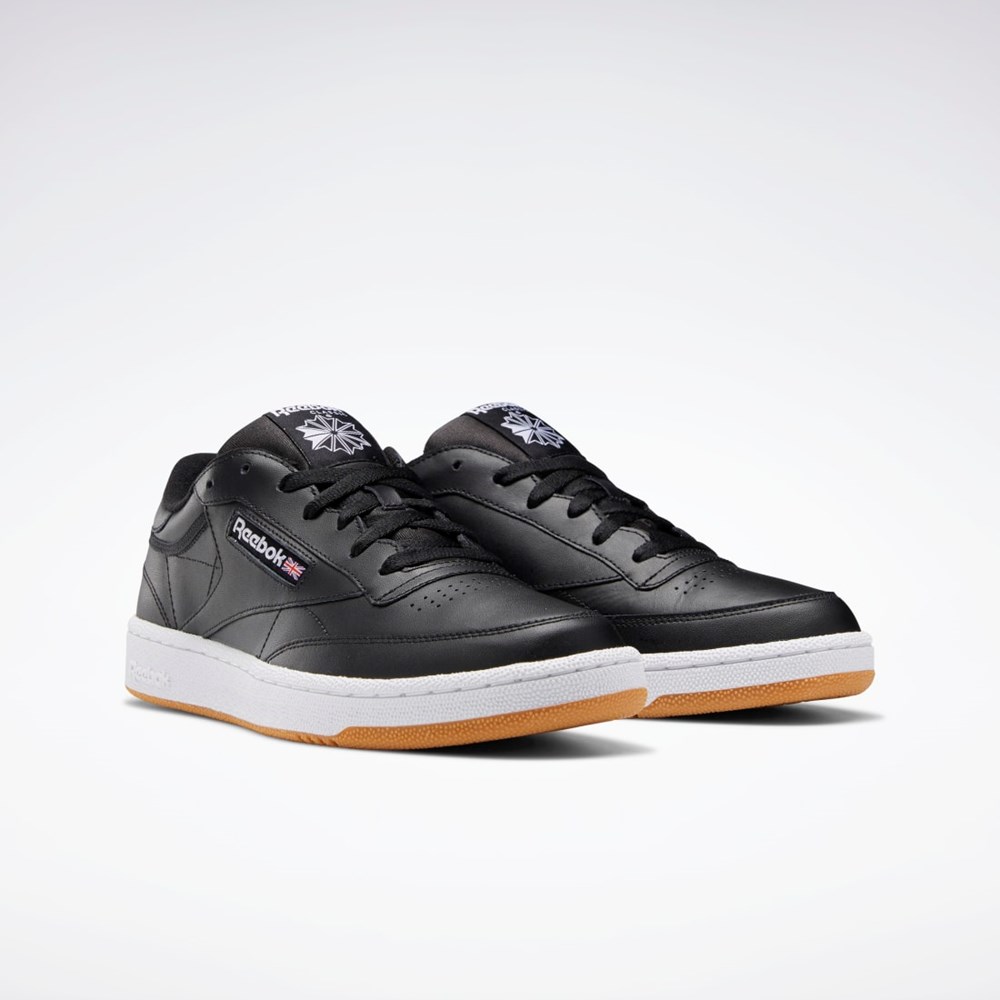 Reebok Club C 85 Shoes Czarne Białe | YWSX-76149