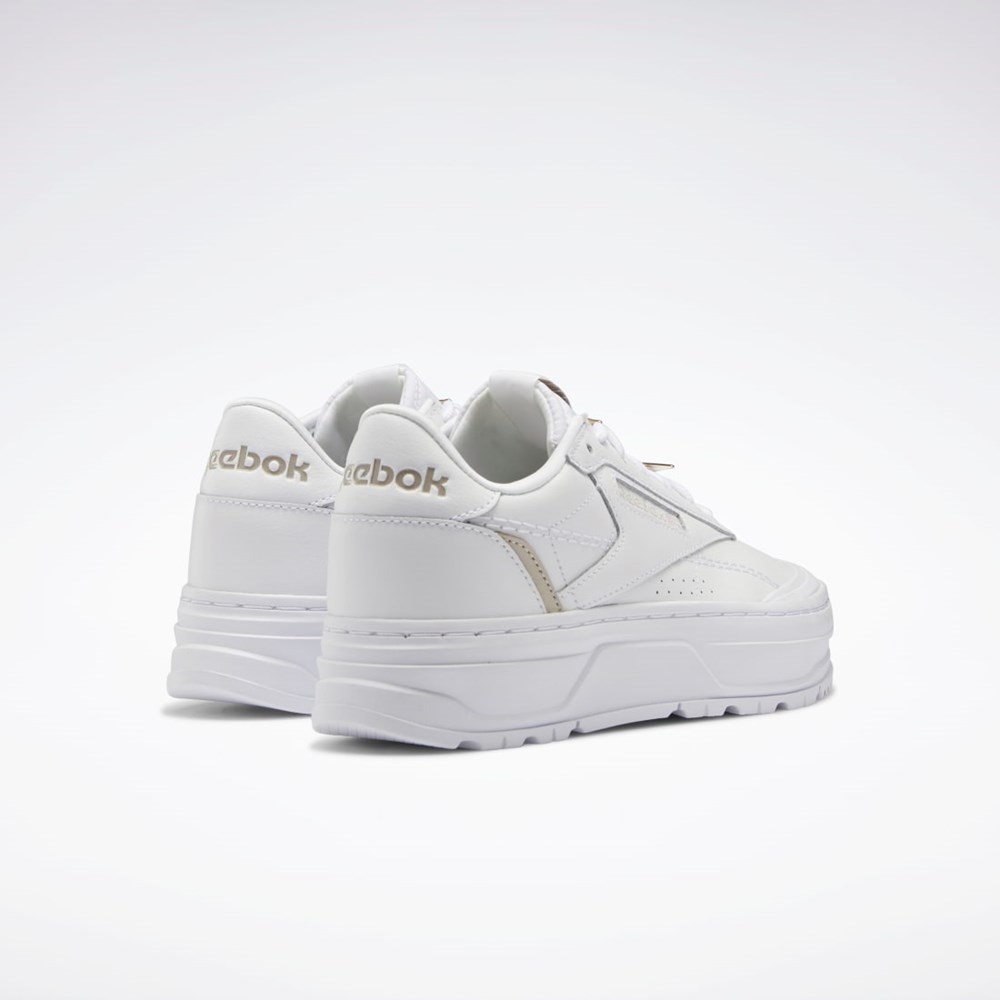 Reebok Club C Double GEO Shoes Białe Białe | ZONX-32169