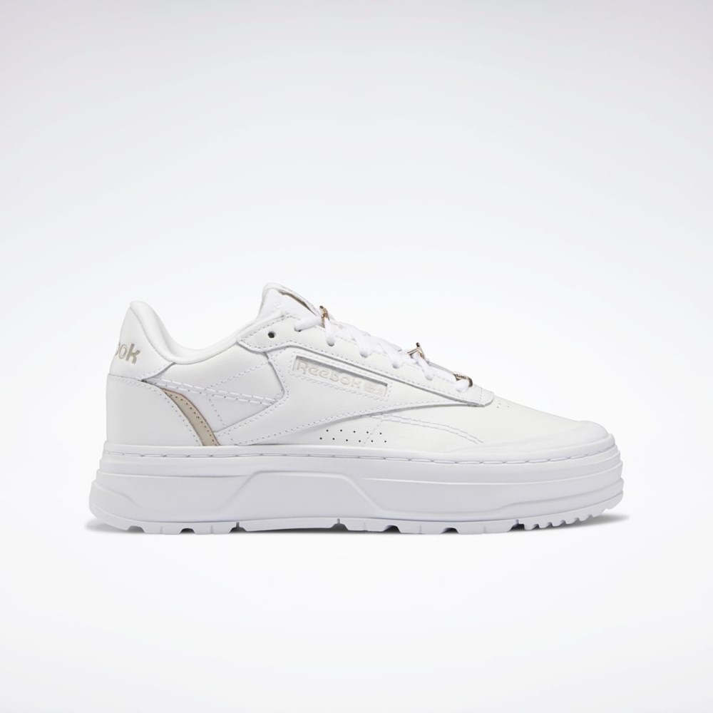 Reebok Club C Double GEO Shoes Białe Białe | ZONX-32169