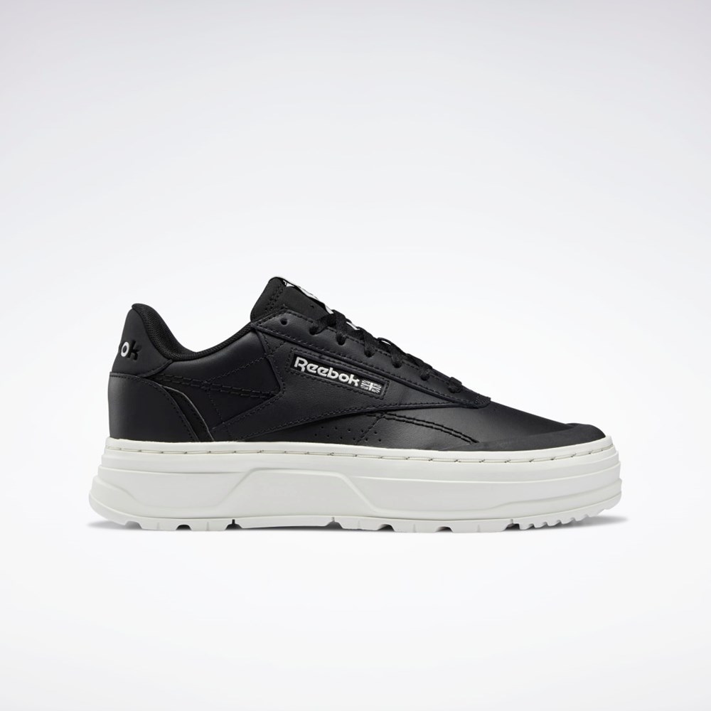 Reebok Club C Double GEO Shoes Czarne Czarne | FZWJ-17982