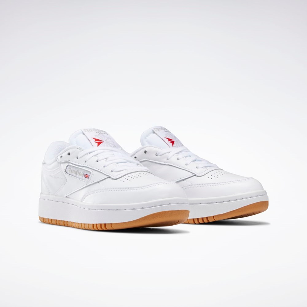 Reebok Club C Double Shoes Białe Białe | YURQ-49215