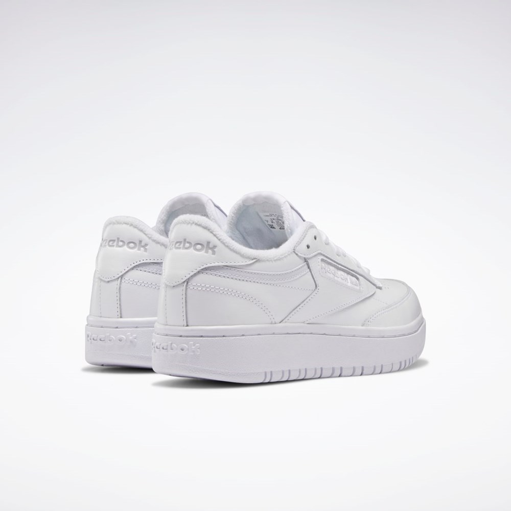 Reebok Club C Double Shoes Białe Białe Szare | VWBS-92658