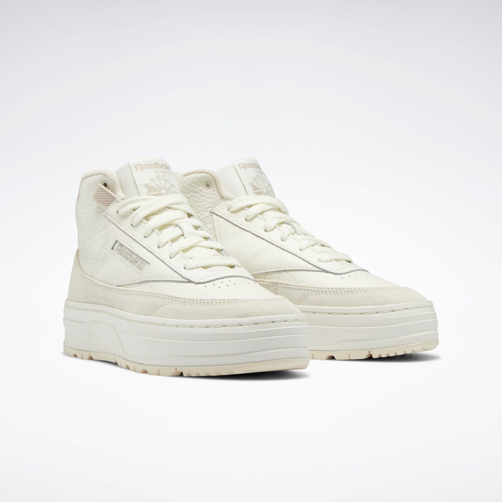 Reebok Club C Geo Mid Shoes Beżowe | FYTH-93521