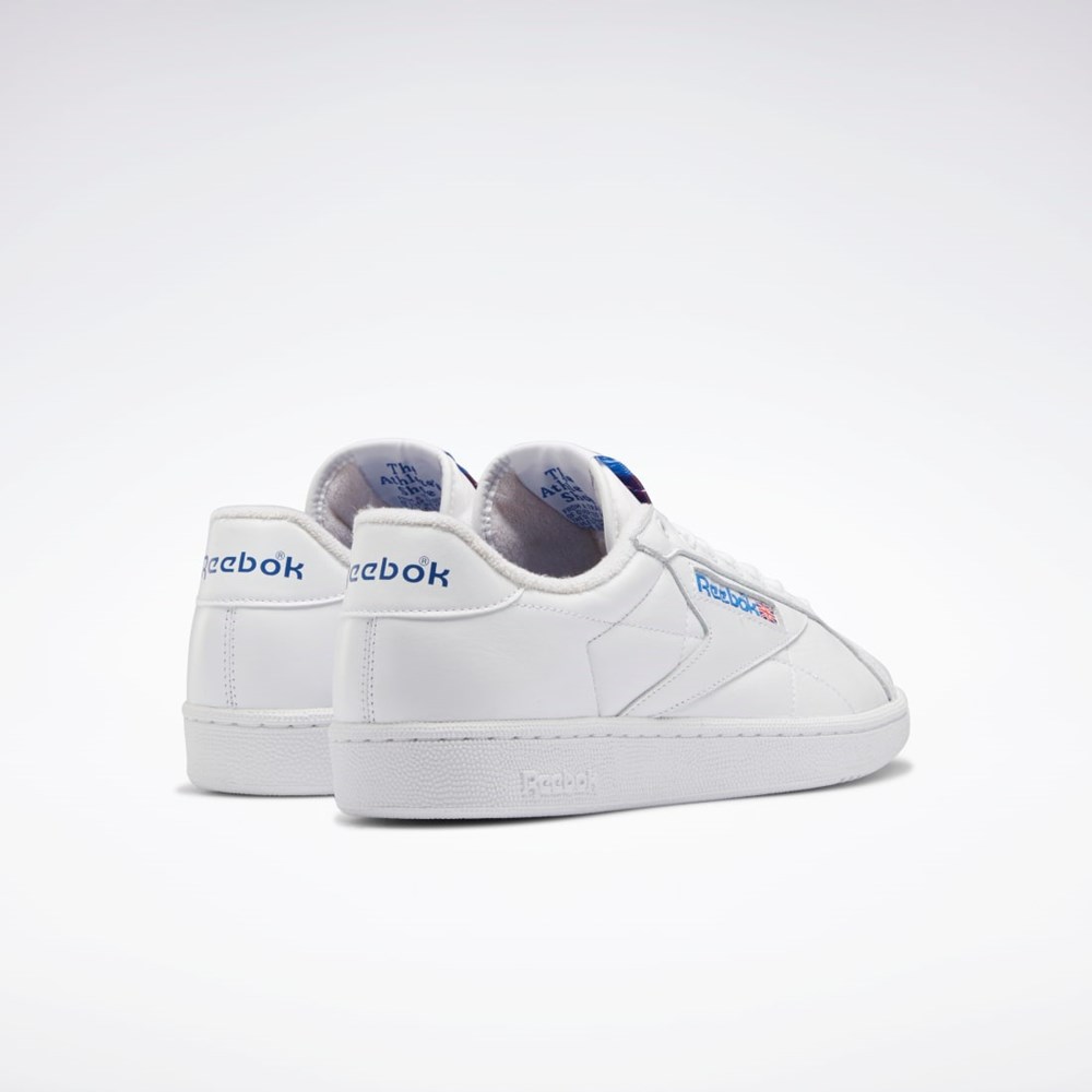 Reebok Club C Grounds Shoes Białe Niebieskie Czerwone | CLAW-16380