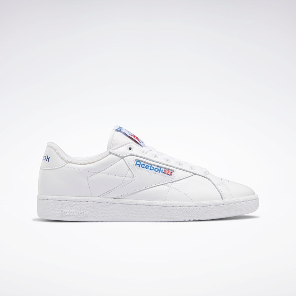 Reebok Club C Grounds Shoes Białe Niebieskie Czerwone | CLAW-16380