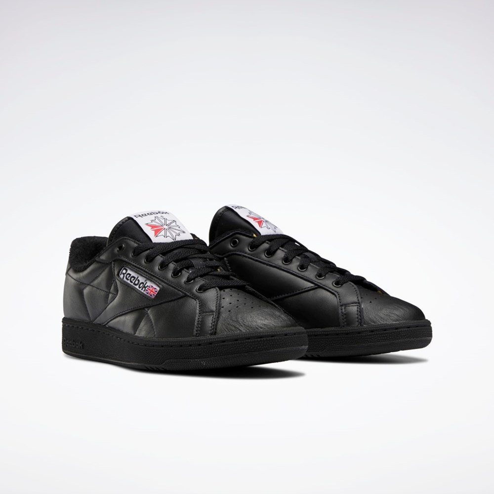 Reebok Club C Grounds Shoes Czarne Czerwone Czarne | QWEP-79238