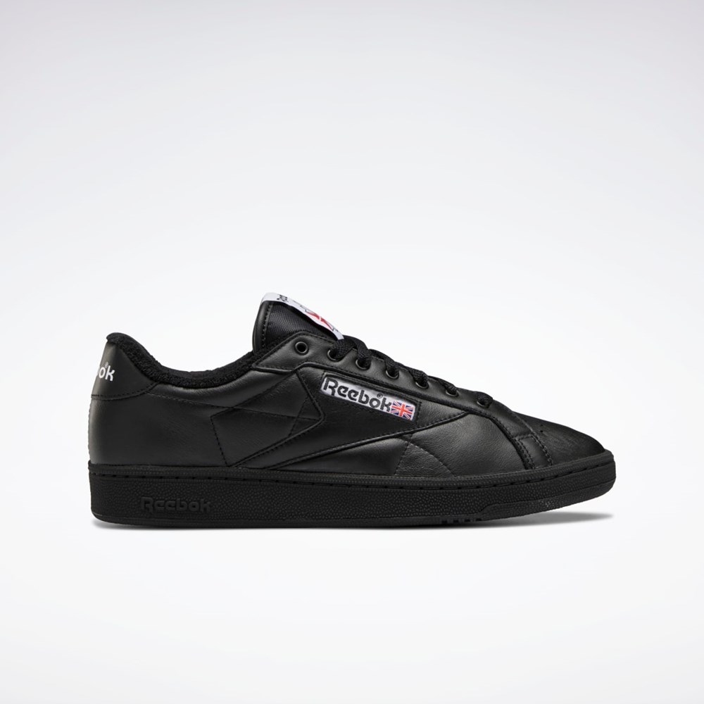 Reebok Club C Grounds Shoes Czarne Czerwone Czarne | QWEP-79238