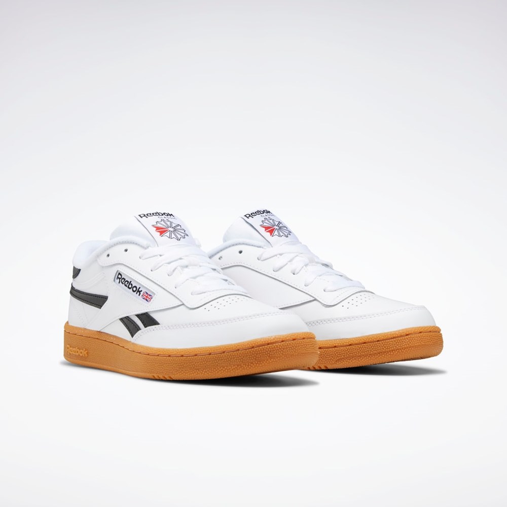 Reebok Club C Revenge Shoes Białe Czarne | ZEDI-51480