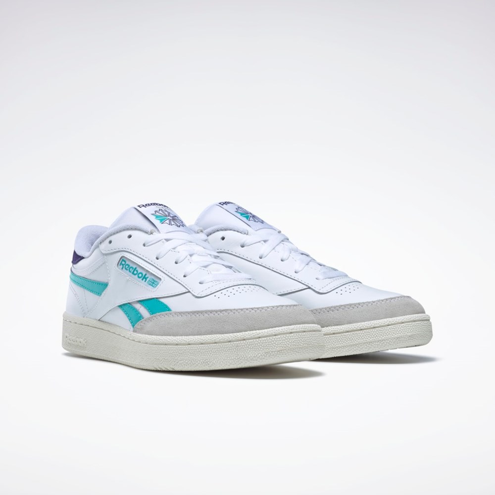 Reebok Club C Revenge Shoes Białe Fioletowe | NYVT-12635