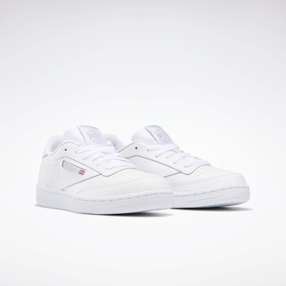 Reebok Club C Shoes - Grade School Białe Szare | XZRN-50618