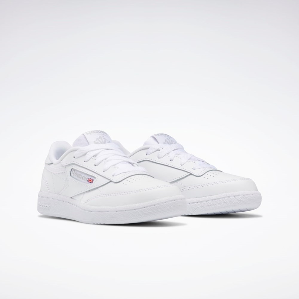 Reebok Club C Shoes - Preschool Białe Szare | QNES-69045