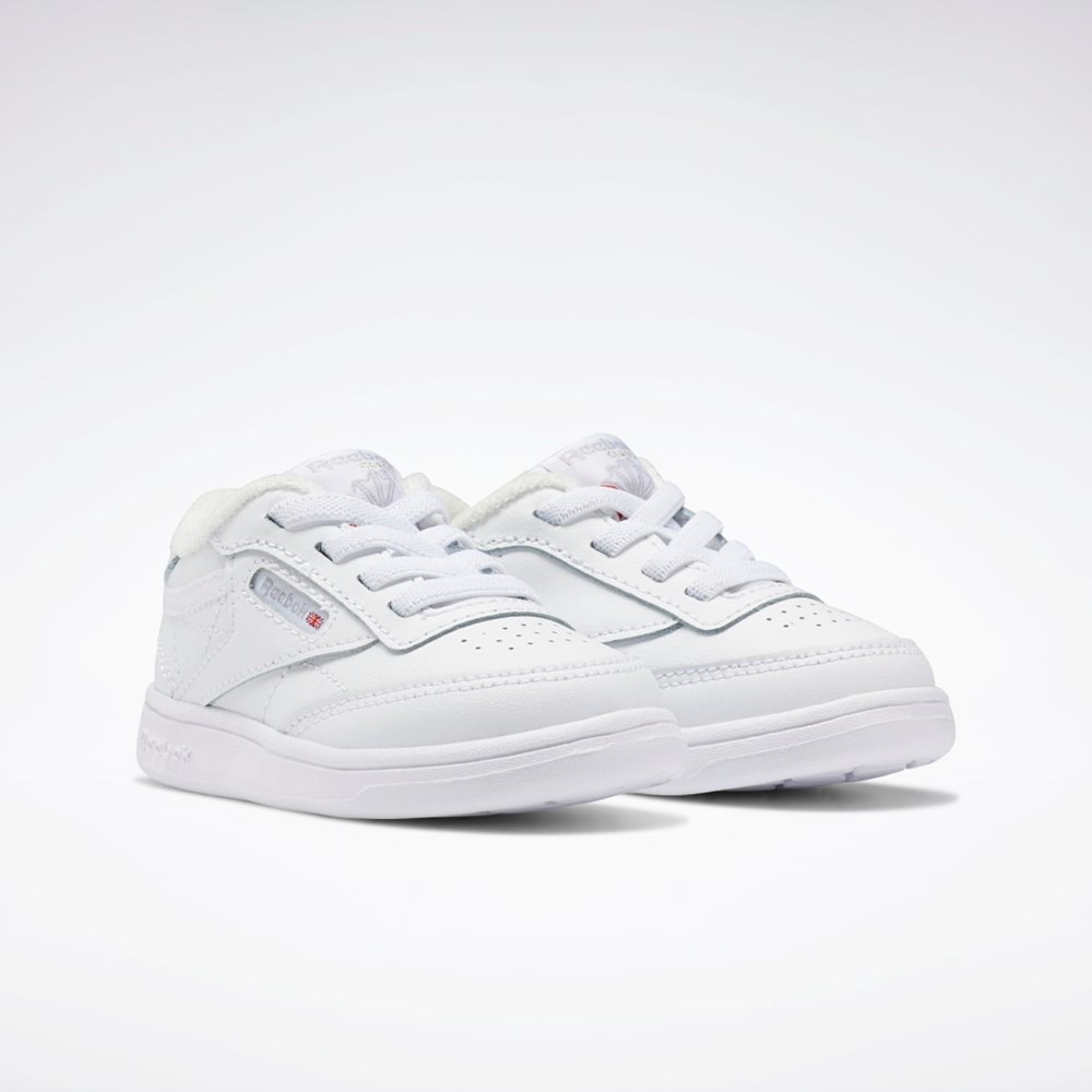 Reebok Club C Shoes - Toddler Białe Białe Białe | QBNM-60219