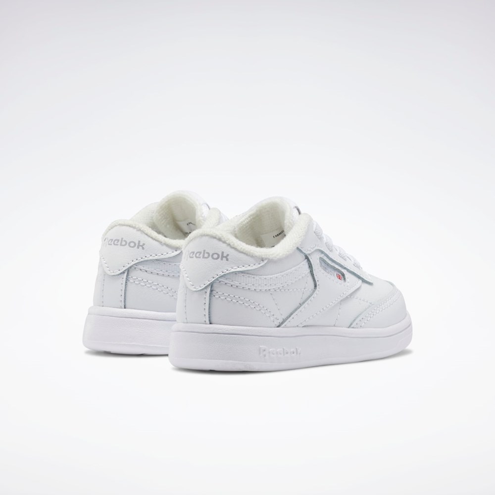 Reebok Club C Shoes - Toddler Białe Białe Białe | QBNM-60219