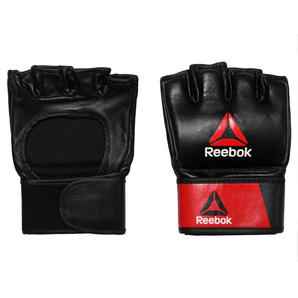 Reebok Combat Leather MMA Glove - XL Czerwone Czarne | SXNZ-50934